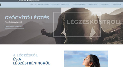 wordpress weboldal referencia gyógyító légzés